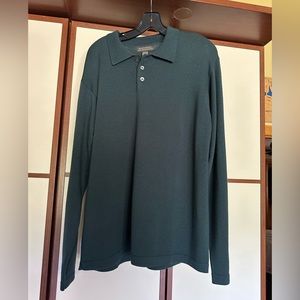 Men’s Banana Republic 100% Extra Fine Italian Merino Wool Polo Sweater